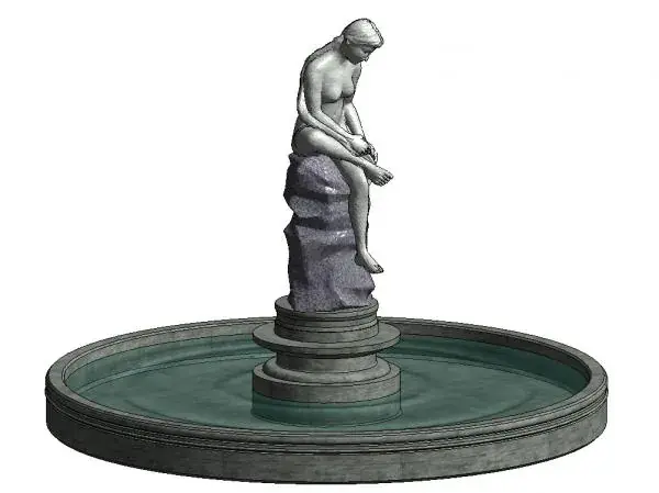 Fountain with Statue