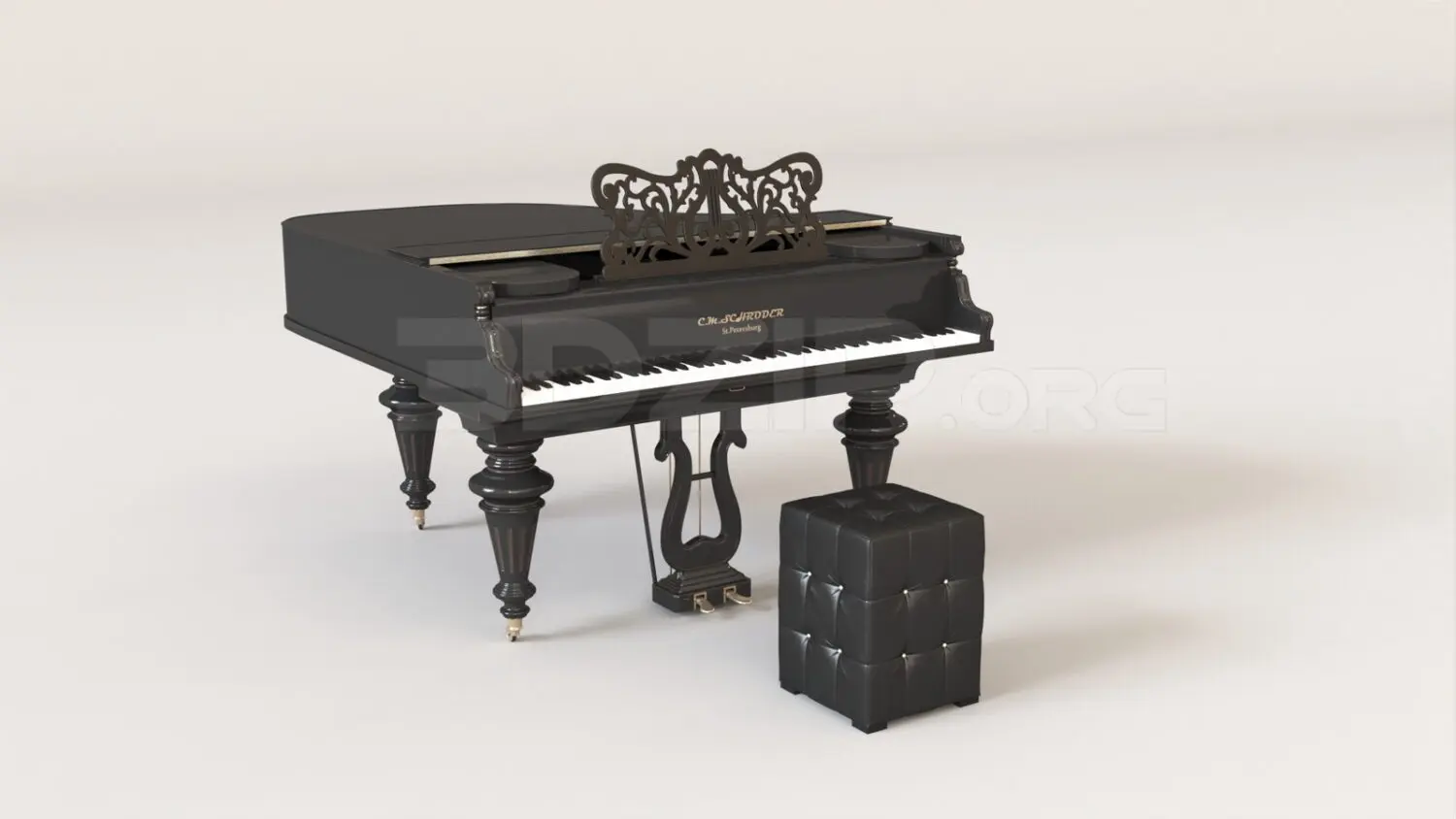 Piano — preview 1 (3dzip, CC0)
