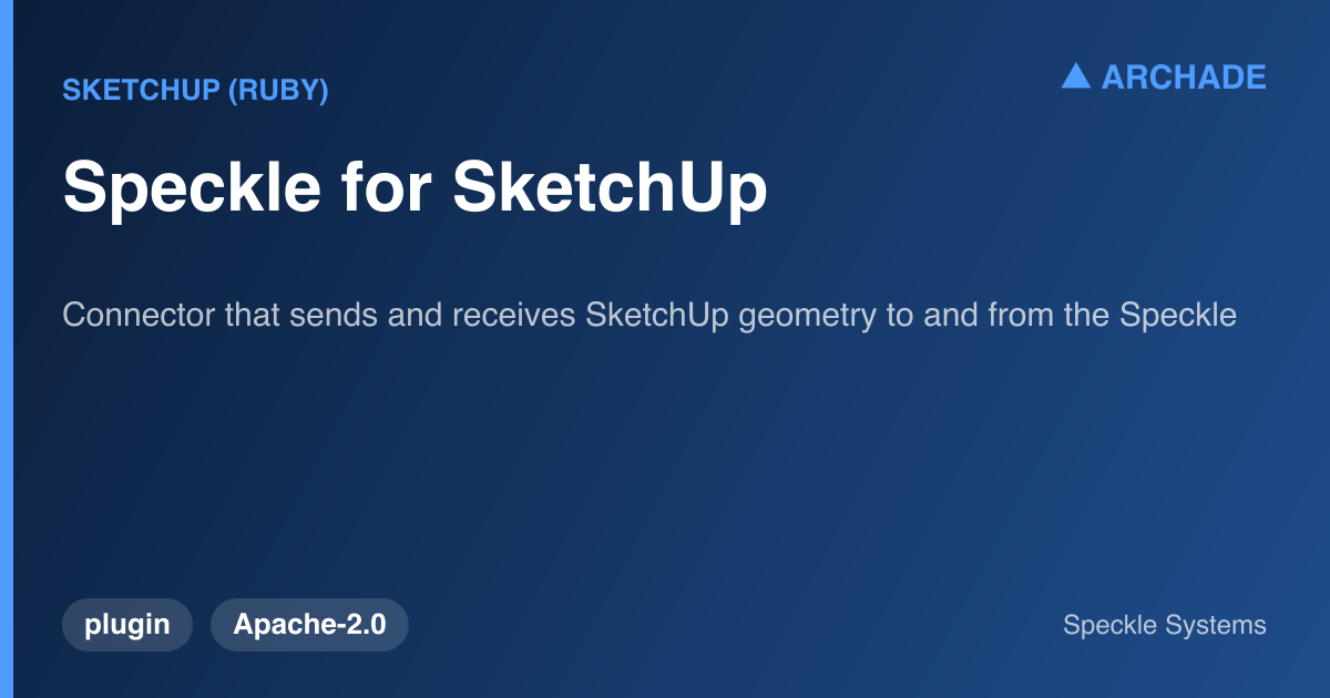 Speckle for SketchUp