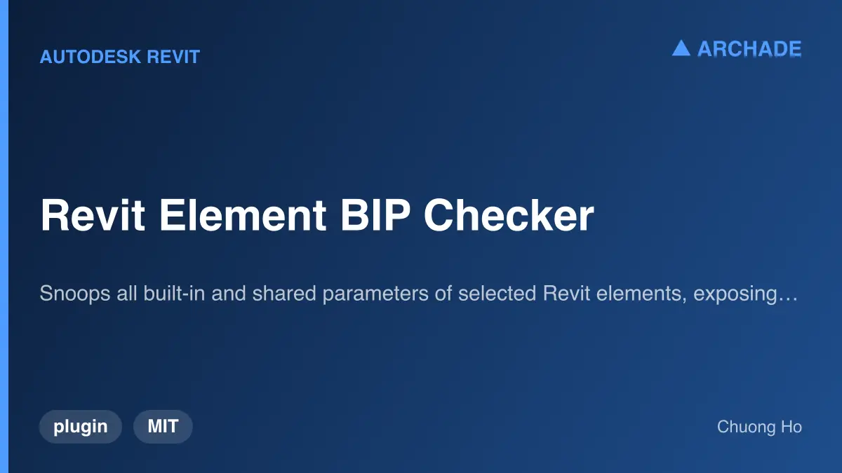 Revit Element BIP Checker