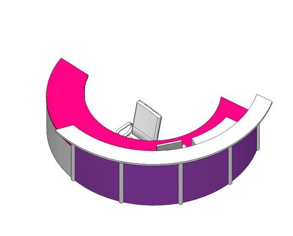 Custom Circular Reception Counter Desk