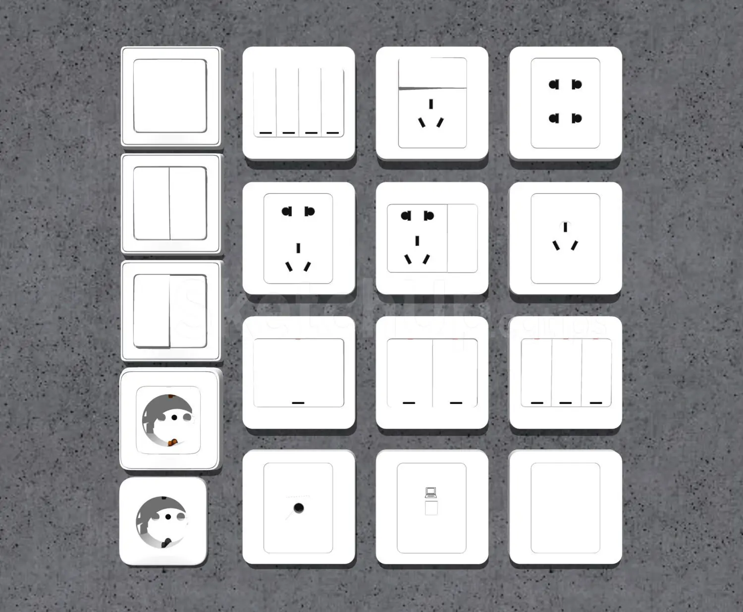 Electrical outlets and switches