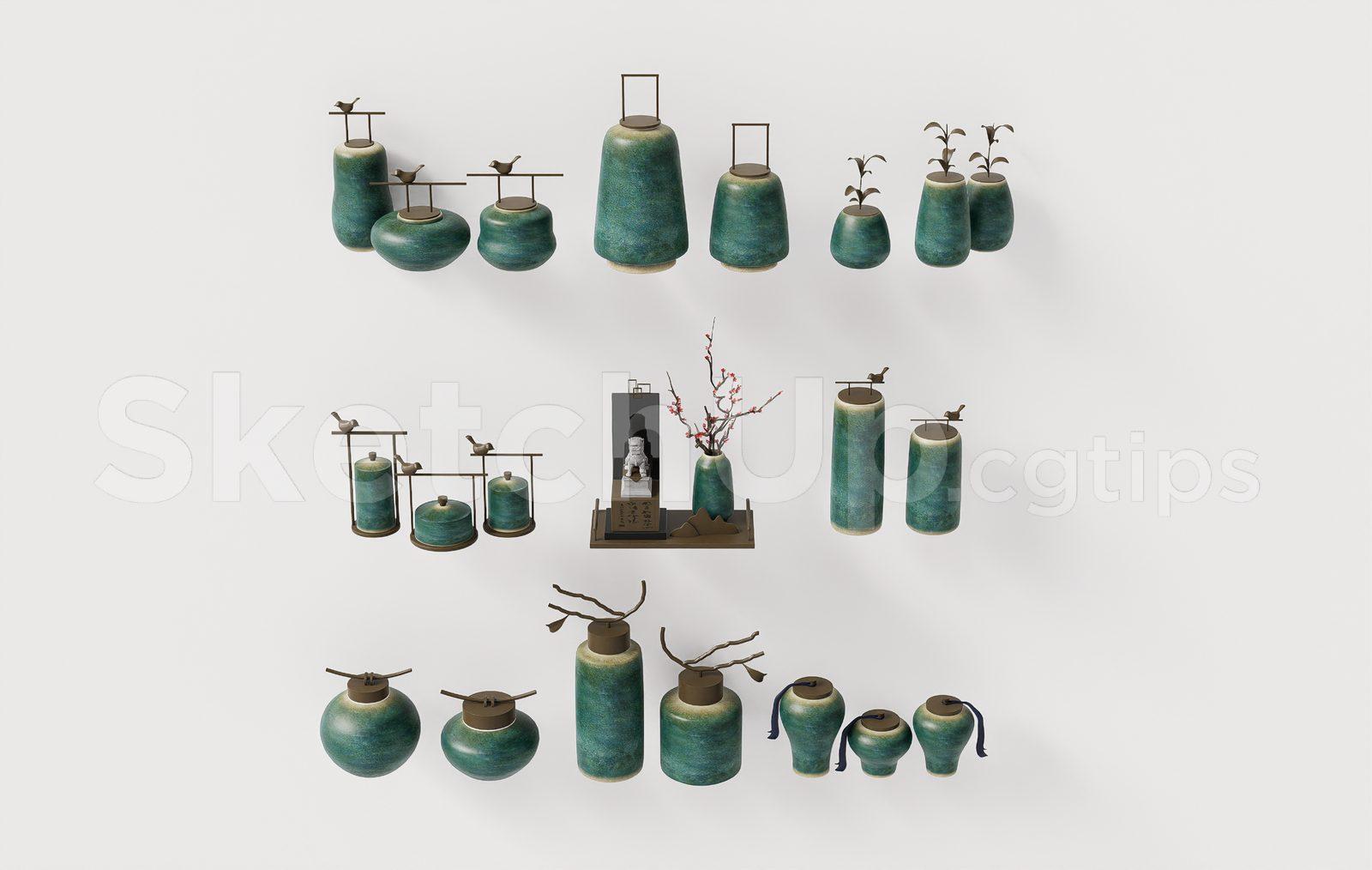 Japanese Style Ceramic Vases