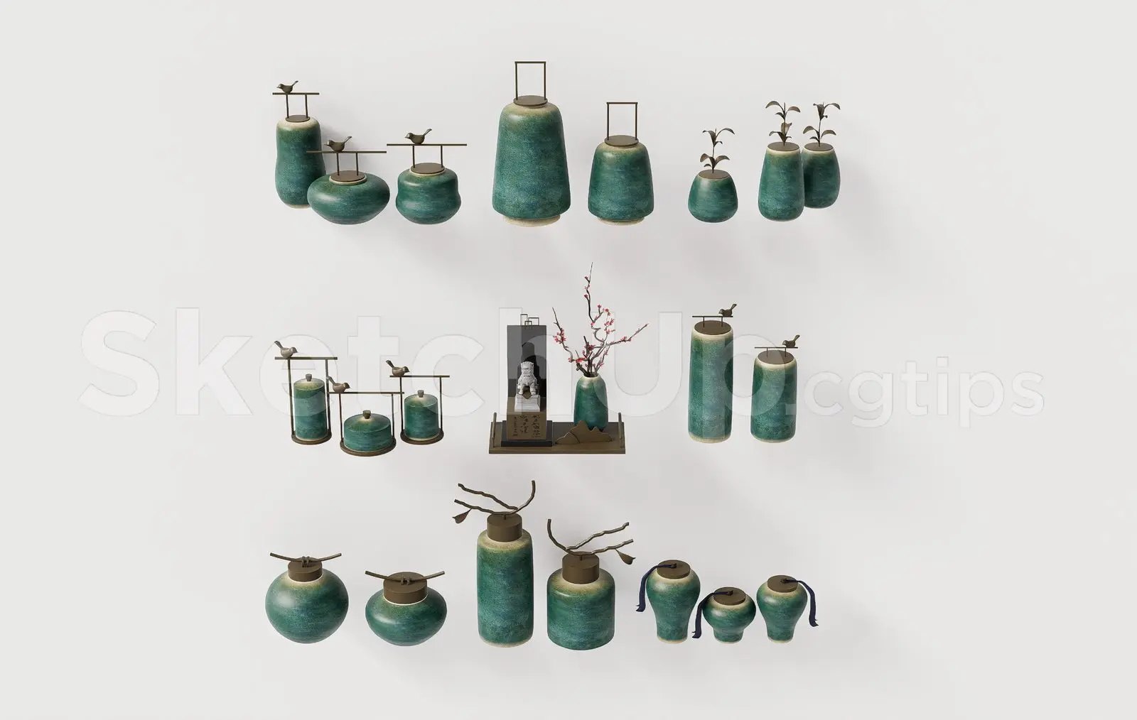 Japanese Style Ceramic Vases