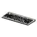 Computer Keyboard — preview 1, by Modern Medium 5.1 Library (RevitCity, CC0)