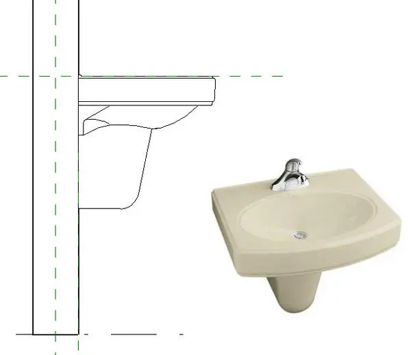 Kohler Pinoir Wall Hung Lav ADA