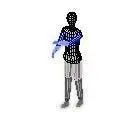 Person Standing With Arm Up