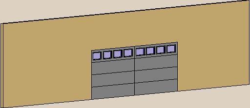 Adjustable garage door with windows