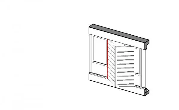 Bifold shutter for exterior — preview 1, by Paolo Modenese (RevitCity, CC0)
