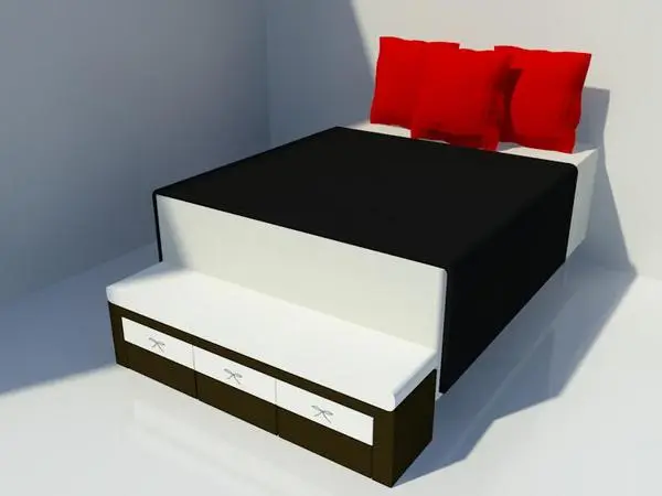 Foot of Bed Bench with Storage — preview 1, by rachelanne4579 (RevitCity, CC0)
