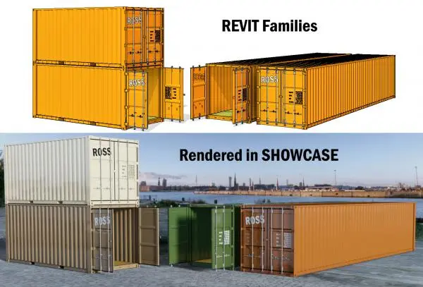 Shipping_Container_20_Foot_6_Metre - With Door Options — preview 1, by Ross Abernethy - Brisbane (RevitCity, CC0)