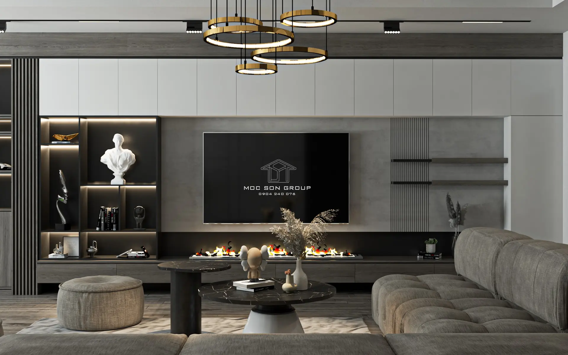 Interior Living room Scene — preview 1, by Danh Nam (cgtips)