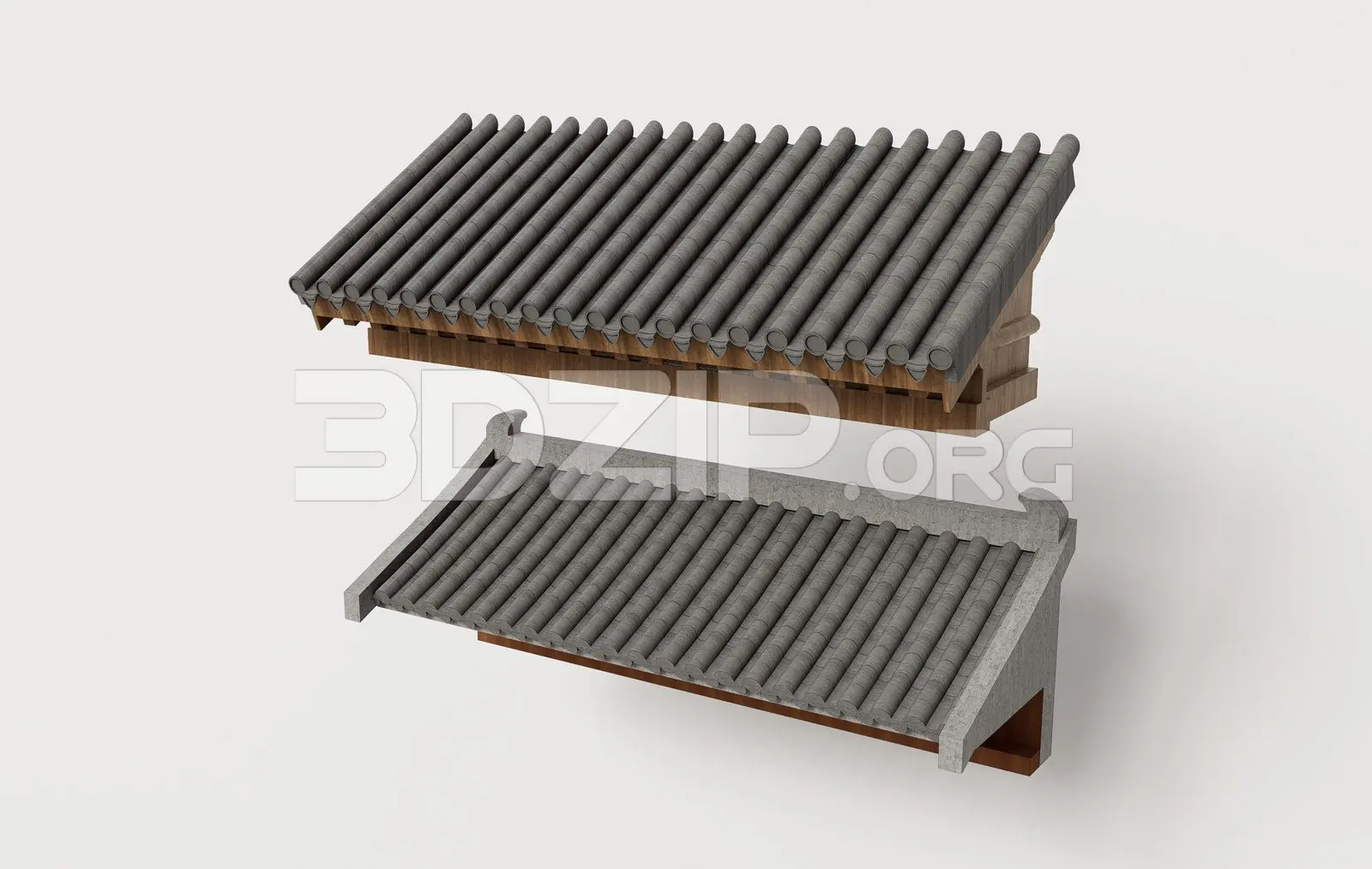 Traditional Asian Roof Collection — preview 1 (3dzip)