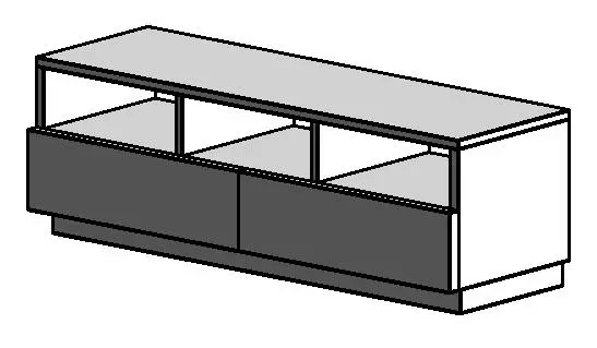 CB2 chill white media console