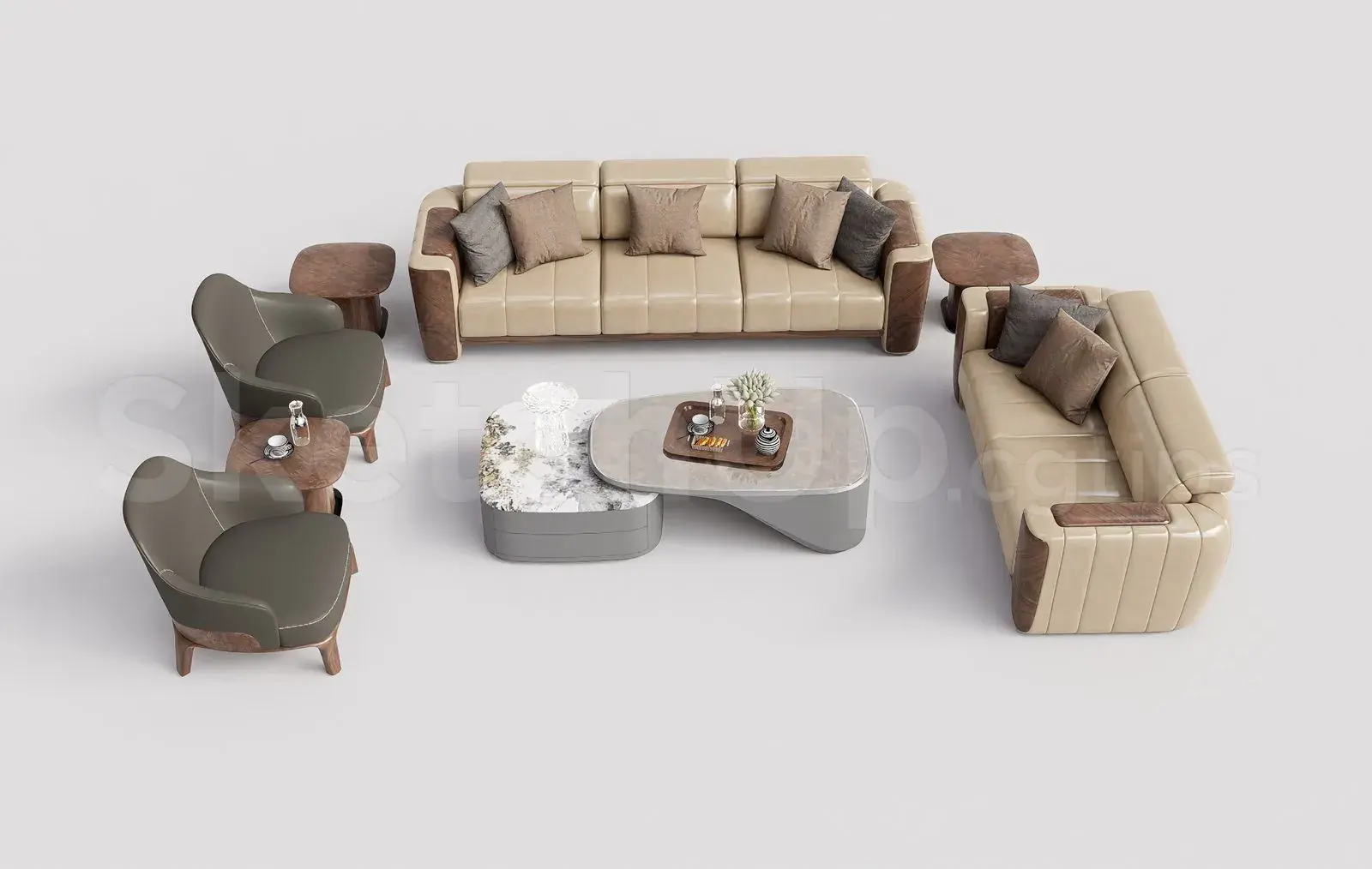 Sofa gỗ óc chó