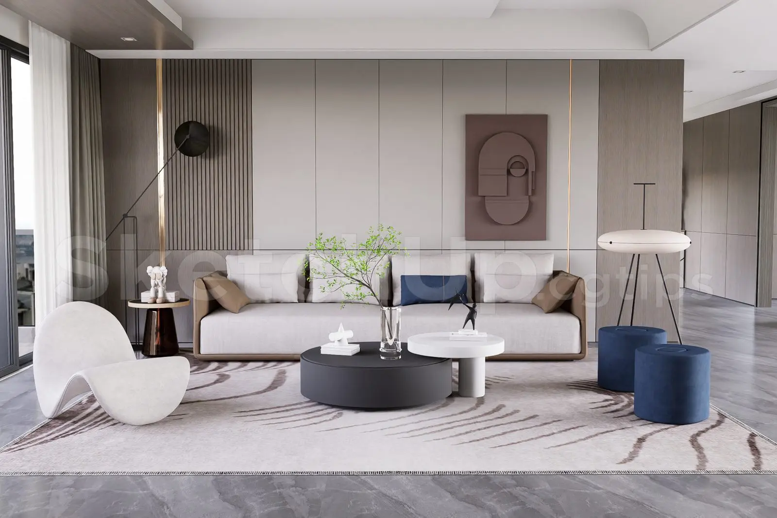 Living Room Interior — preview 1 (cgtips, CC0)