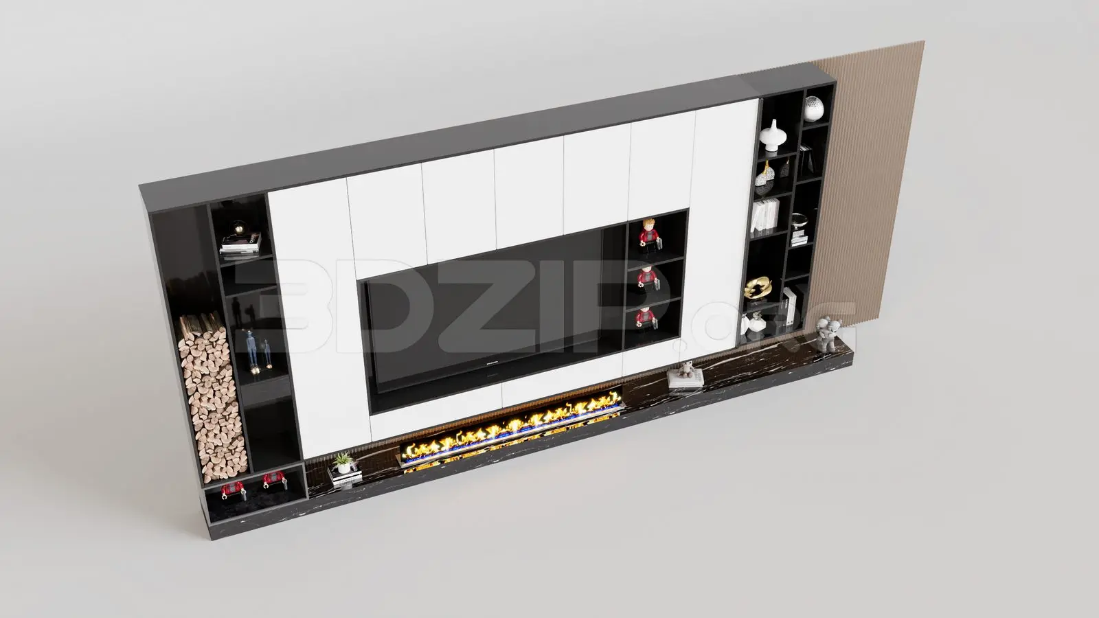 TV Wall — preview 1 (3dzip, CC0)