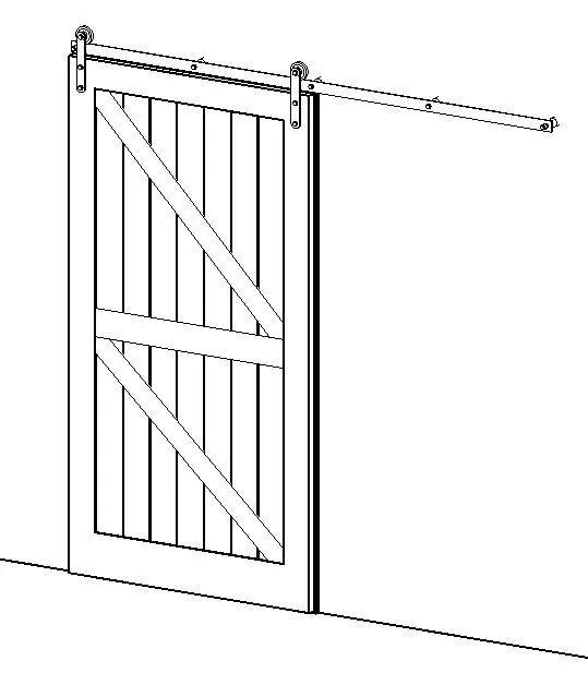 Interior single slider barn door