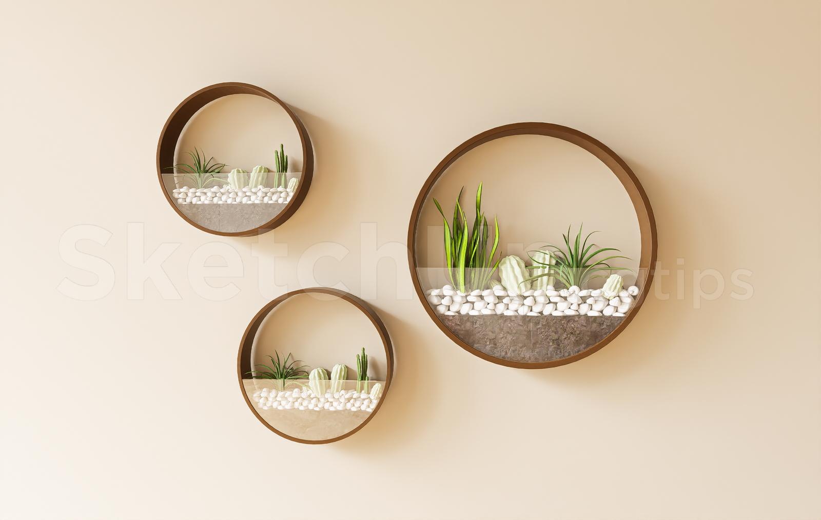 Indoor Wall Hanging Planters 3D Model for SketchUp Interior Design