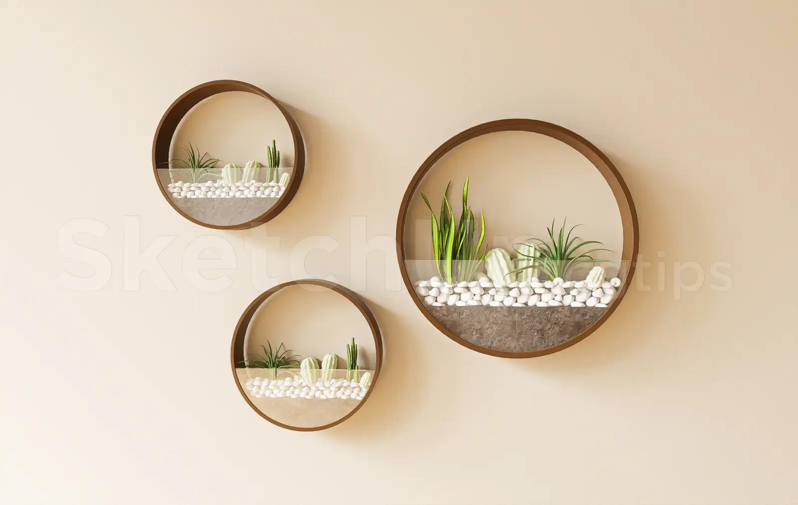 Indoor Wall Hanging Planters 3D Model for SketchUp Interior Design — preview 1 (cgtips, CC0)