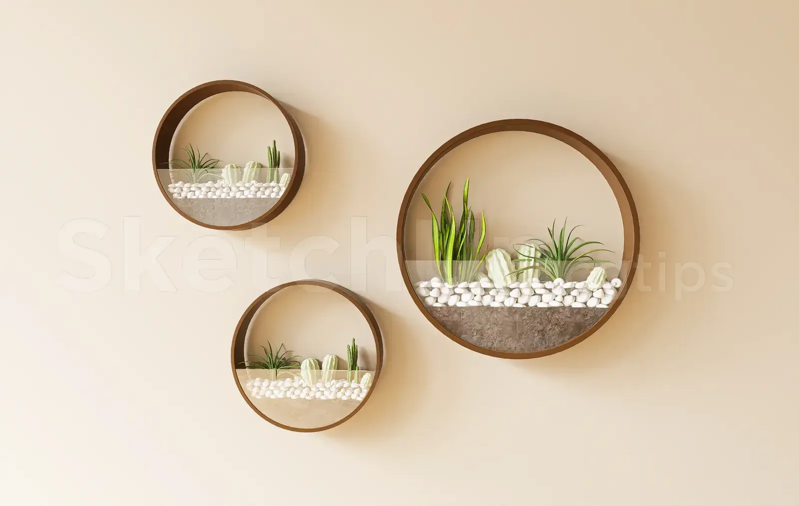 Indoor Wall Hanging Planters 3D Model for SketchUp Interior Design