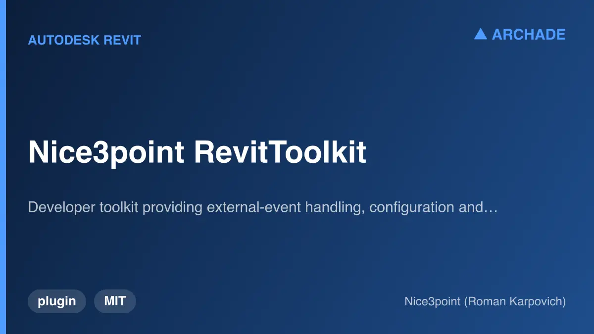 Nice3point RevitToolkit