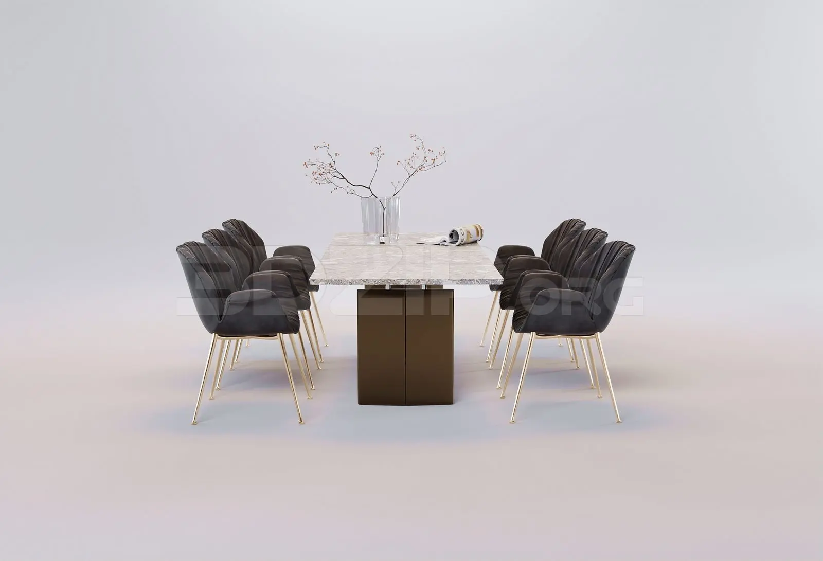 Dining Table And Chair — preview 1 (3dzip)