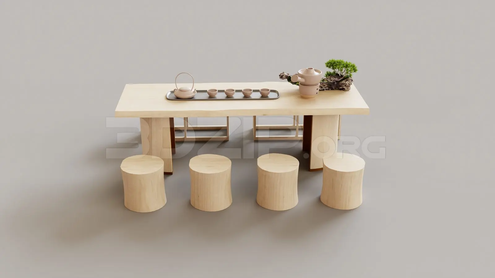 Tea Table And Chair — preview 1 (3dzip, CC0)