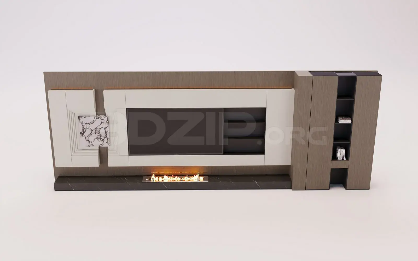 TV Wall 3D Model in