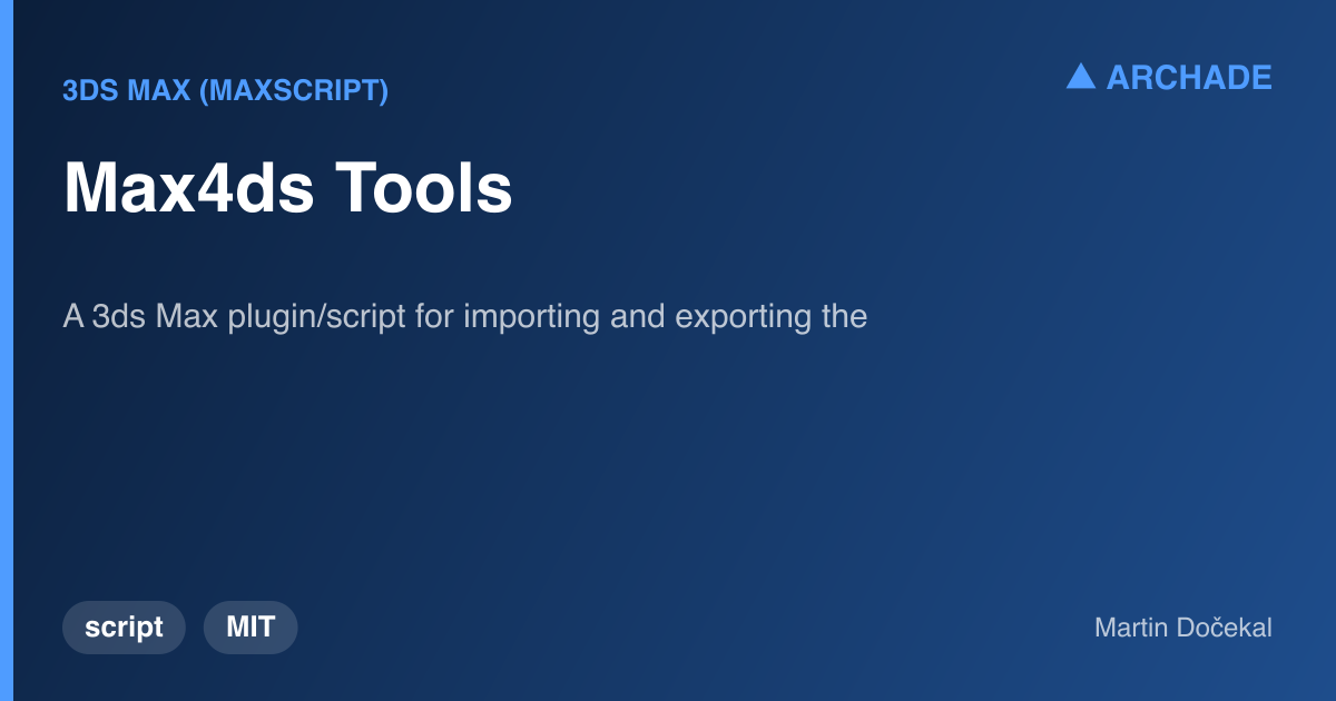 Max4ds Tools