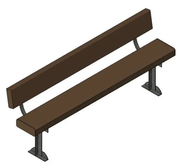 Bench with back