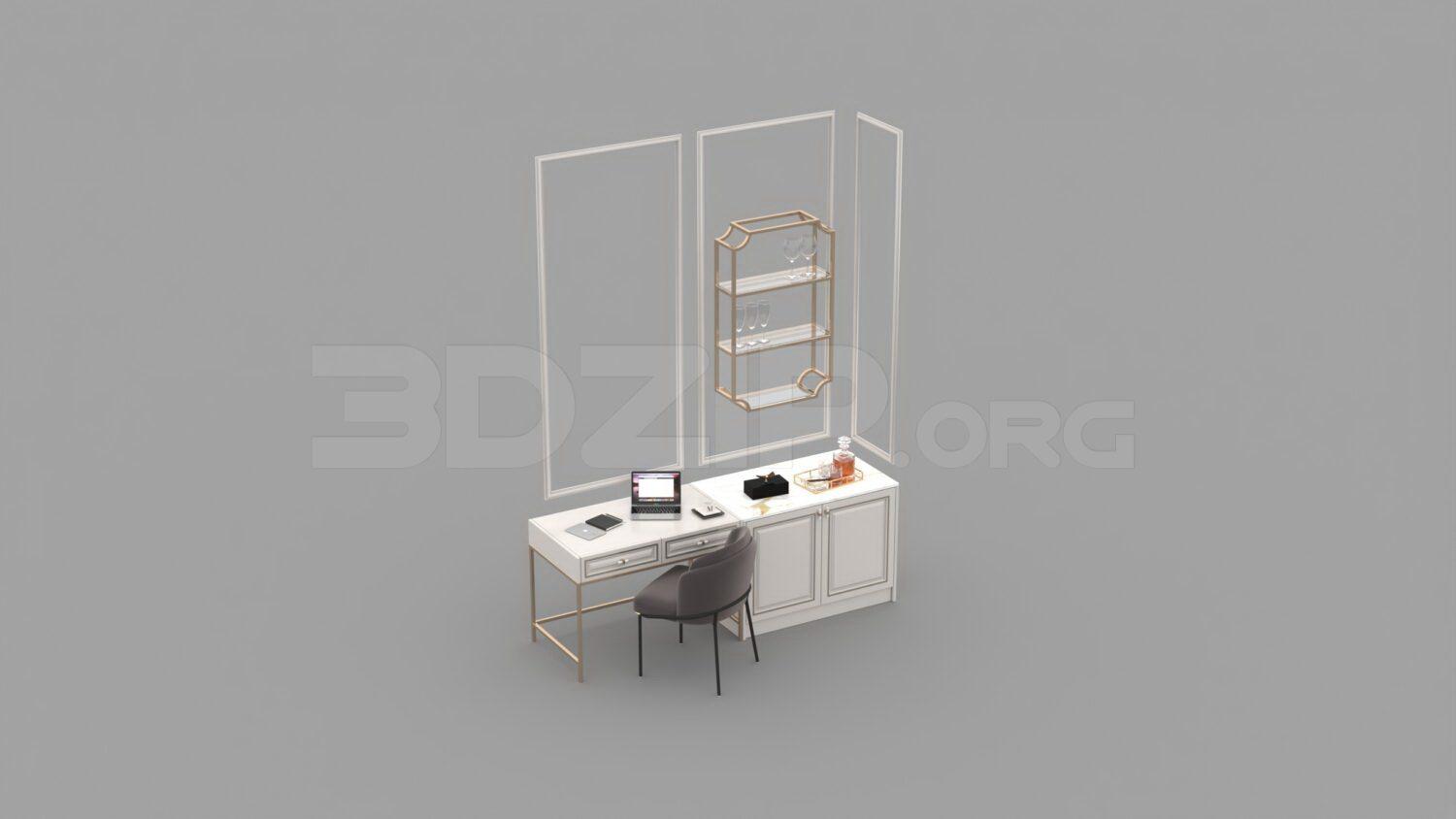 Dressing Table — preview 1, by Nguyen Hoang Minh (3dzip)