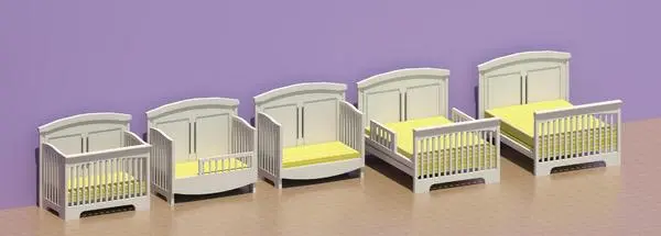 Convertible baby crib