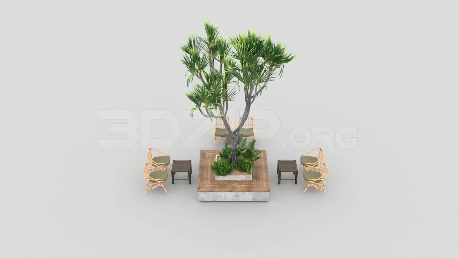 Table And Chair — preview 1 (3dzip, CC0)