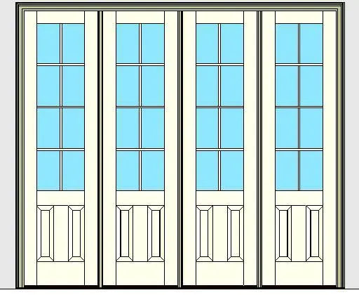 Kolbe Ultra Series Inswing Entrance Door 4-Wide 2-Panel Handicap Sill Units