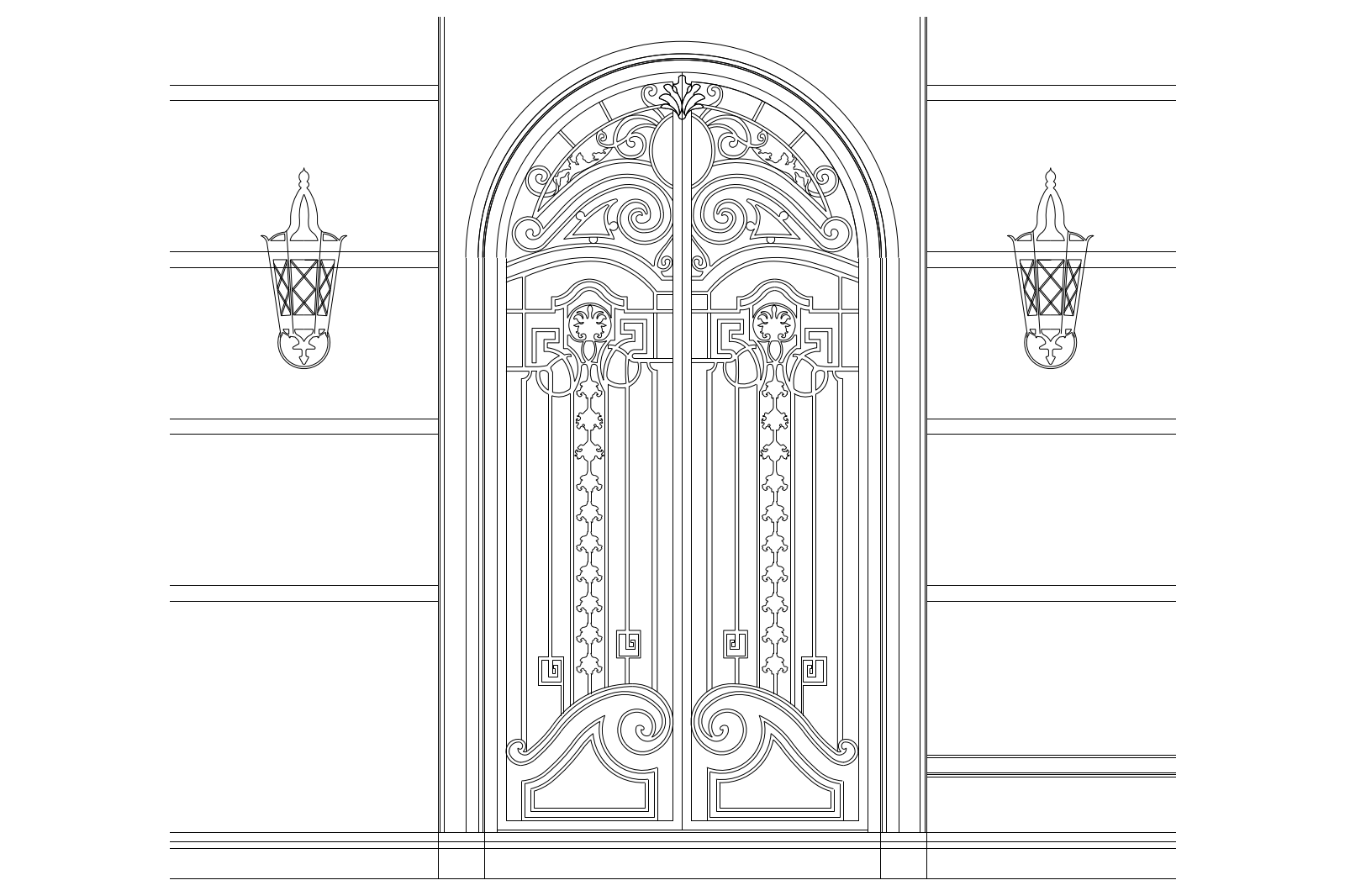 Wrought iron doors