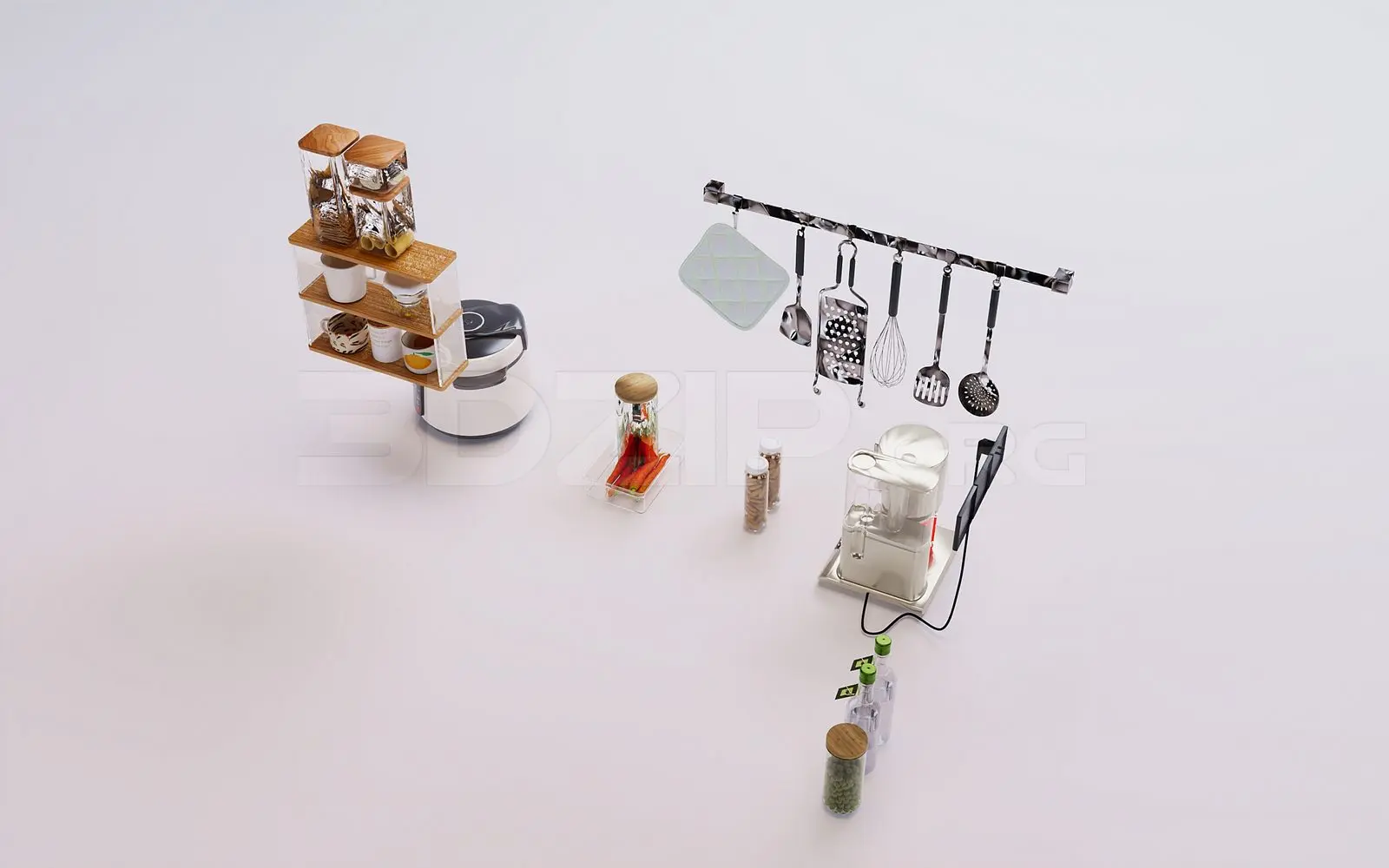 Kitchen Tableware Model for Interior Design