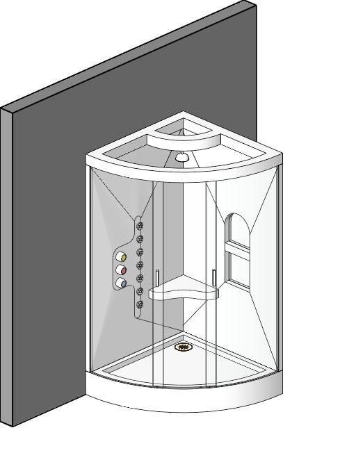 Corner Shower With Round Front