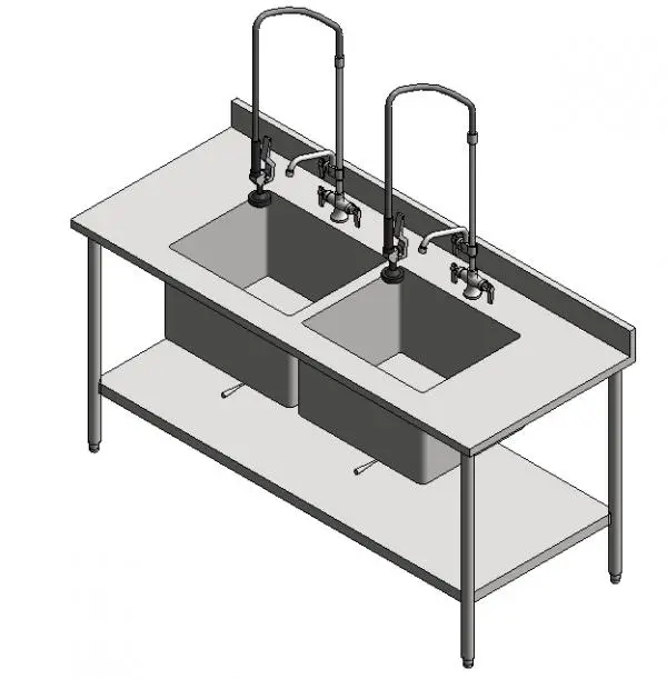 22 Sink Clean-Up Stainless Steel 2-Bowl