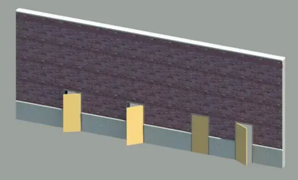 Parametric Single flush door operable