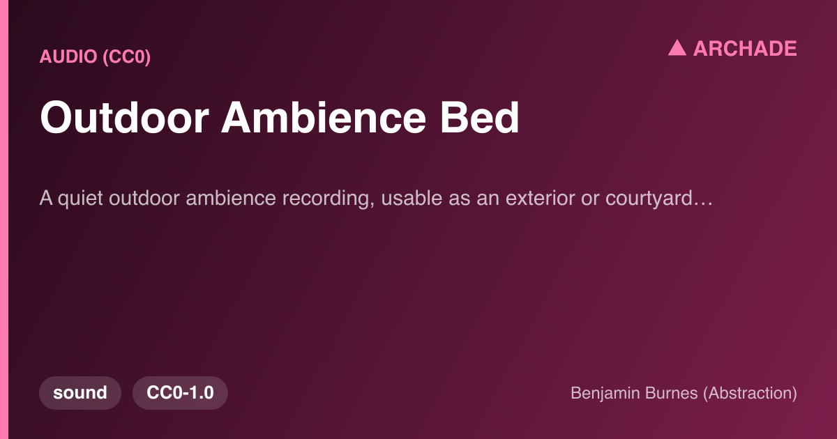 Outdoor Ambience Bed