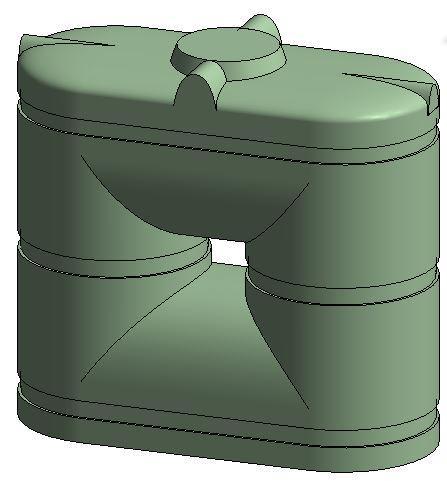 Water Tank -Squat Urban Tower - 650 Ltre - SL650SQ