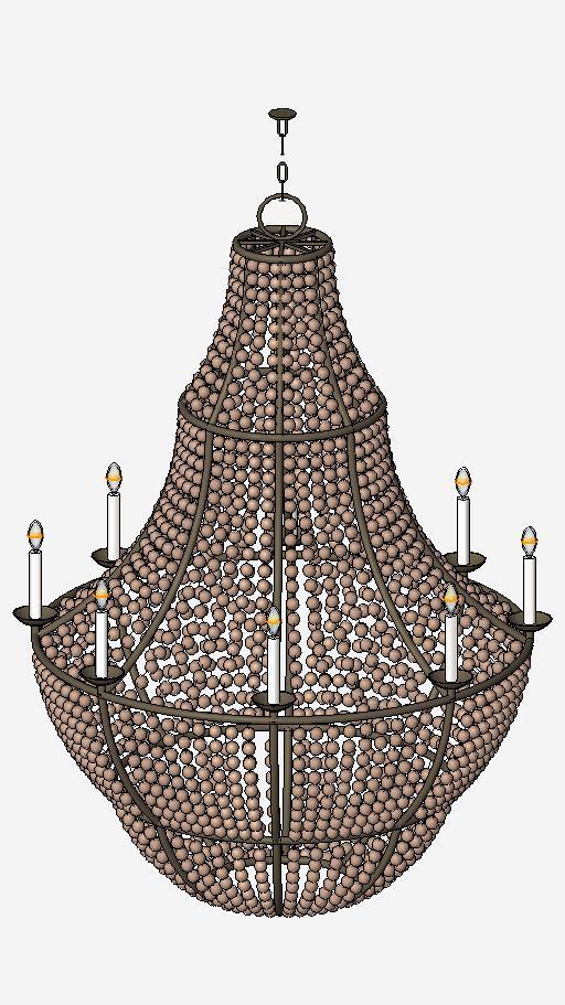 Chandelier based on the Curry Co Falconwood