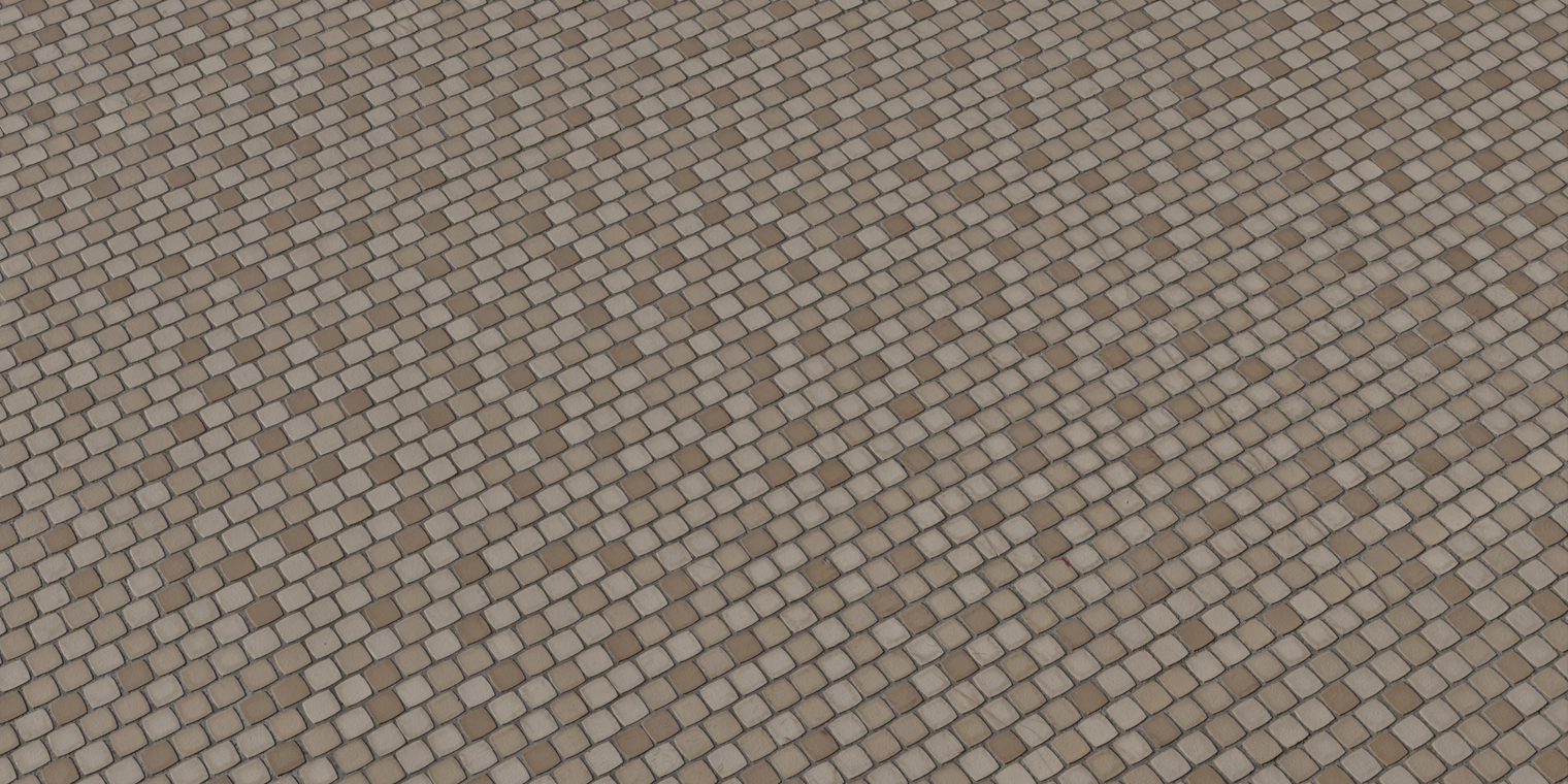 Rounded Square Tiled Wall
