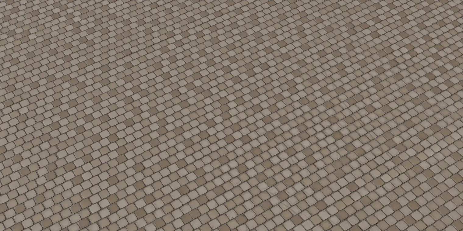 Rounded Square Tiled Wall