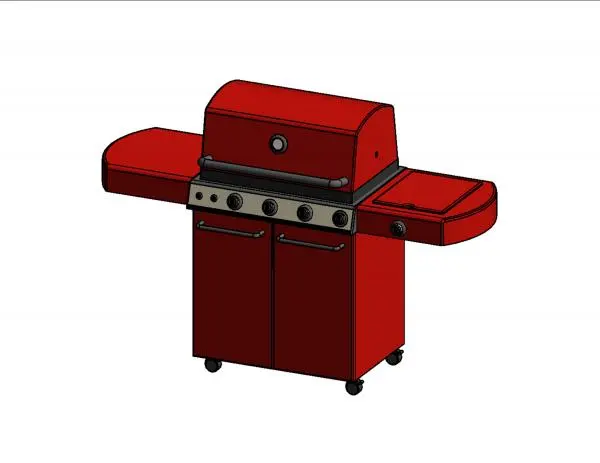 fixed red BB Grill