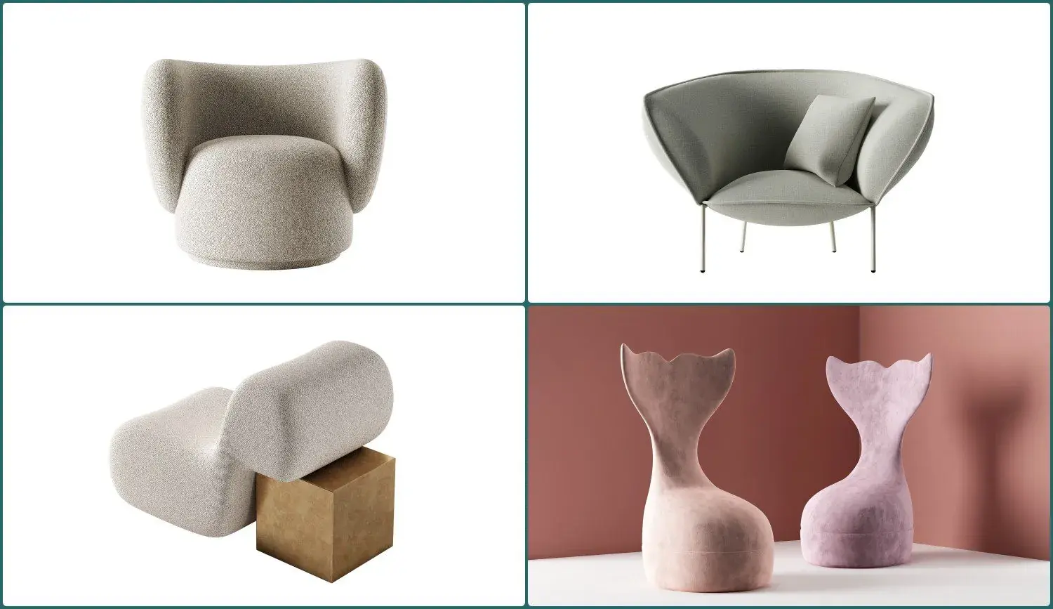 Sofa, Chair and Stool