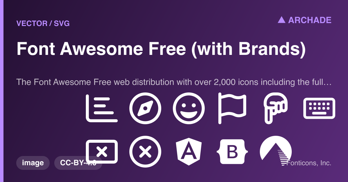 Font Awesome Free (with Brands)