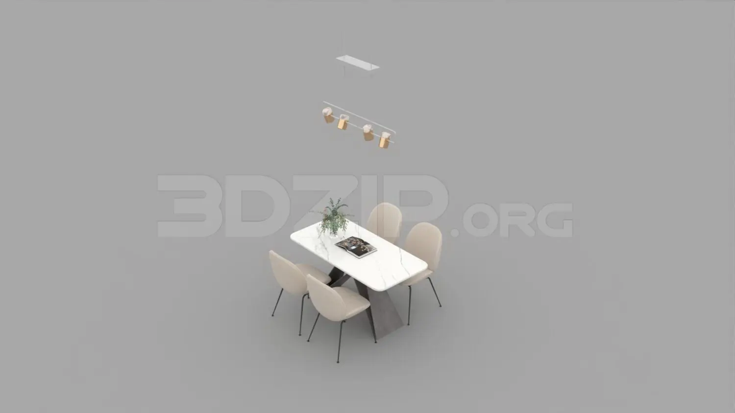 Dining Table And Chair — preview 1, by Do Dinh Manh (3dzip, CC0)