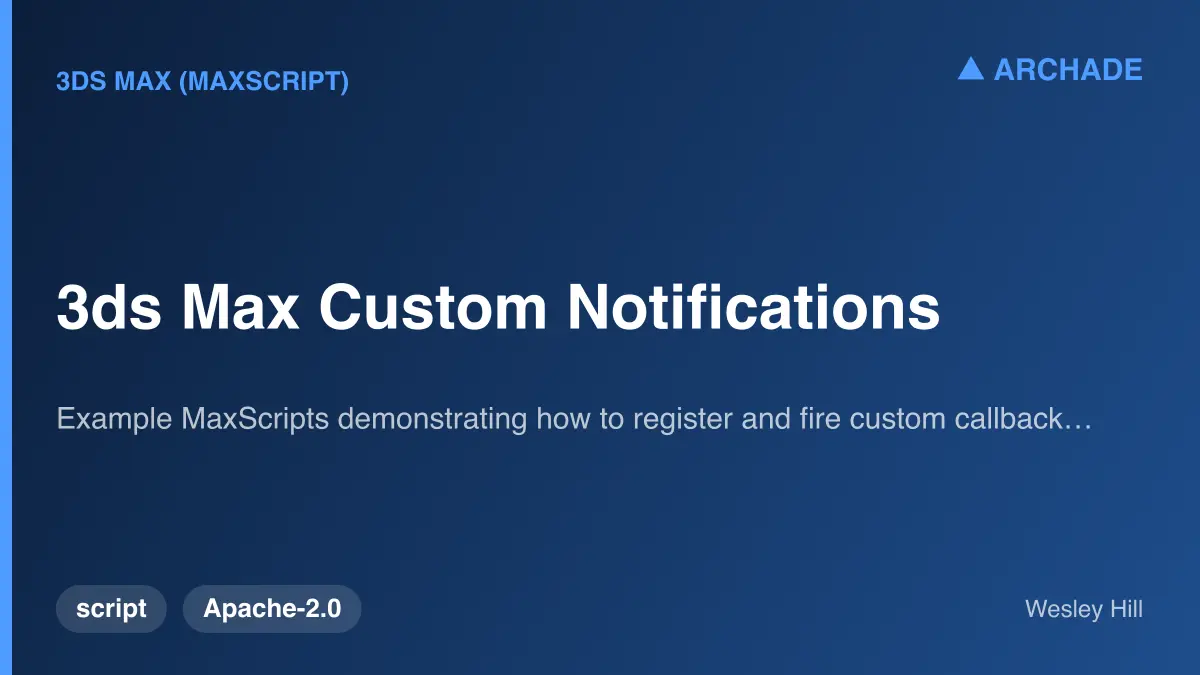 3ds Max Custom Notifications